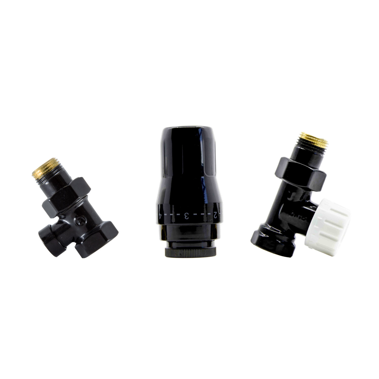 HeatBase Standard zestaw termostatyczny 1/2GZx1/2GW prosty czarny połysk HB01TPR9005