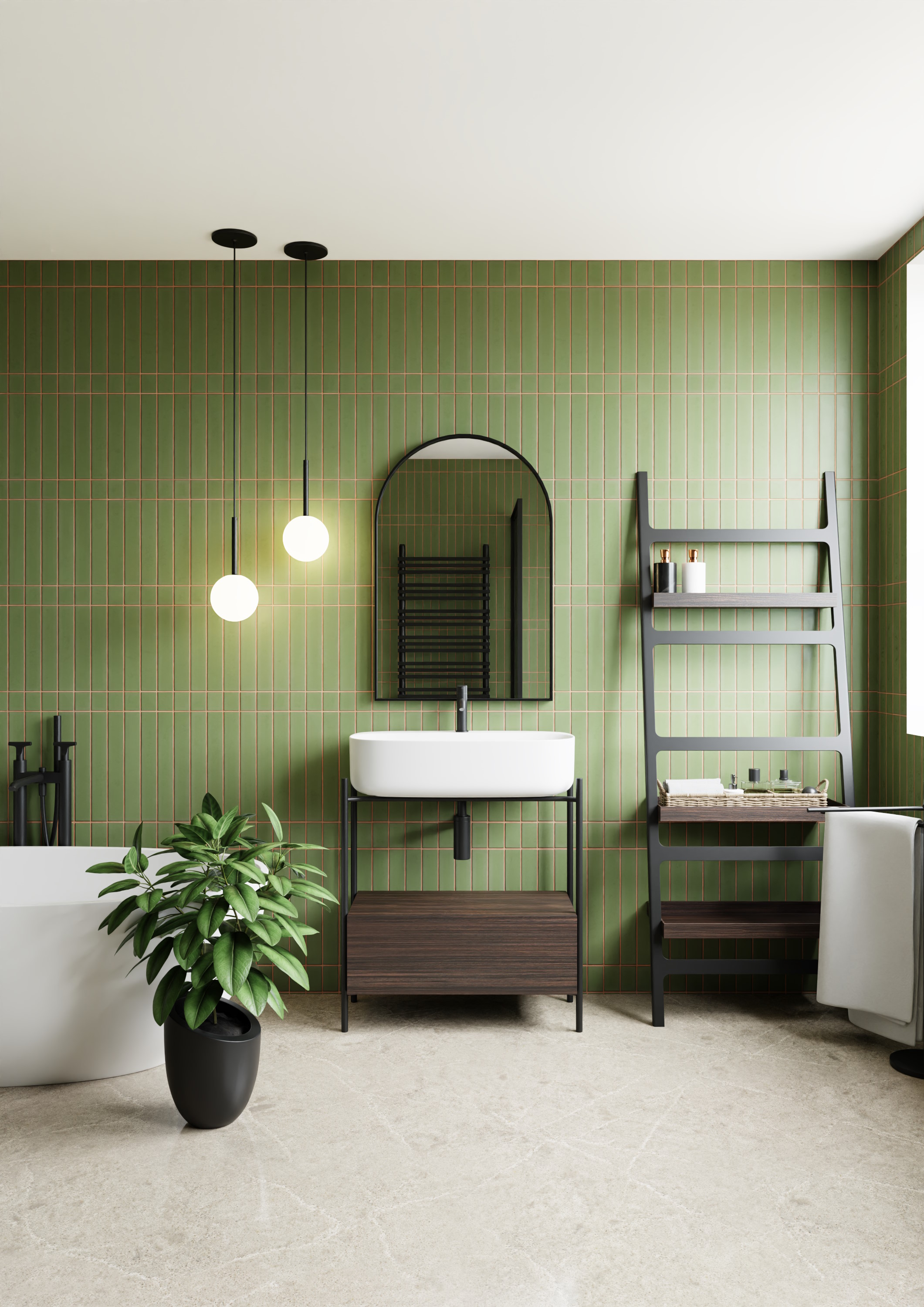 Dubiel Vitrum Gala Black lustro 45x80 cm czarny