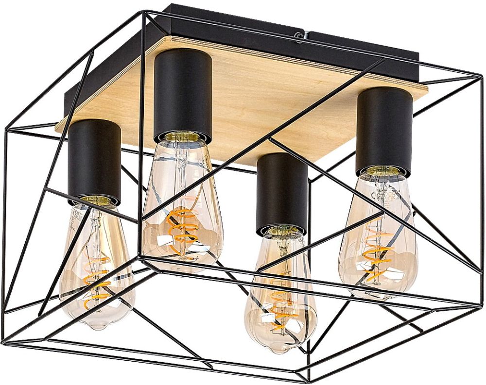 Rabalux Boire lampa podsufitowa 4x40W czarny 71024