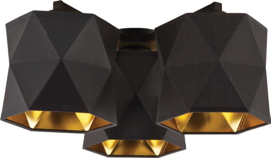 TK Lighting Siro lampa podsufitowa 3x15 W czarna-złota 1042 - Wysyłka w 24h