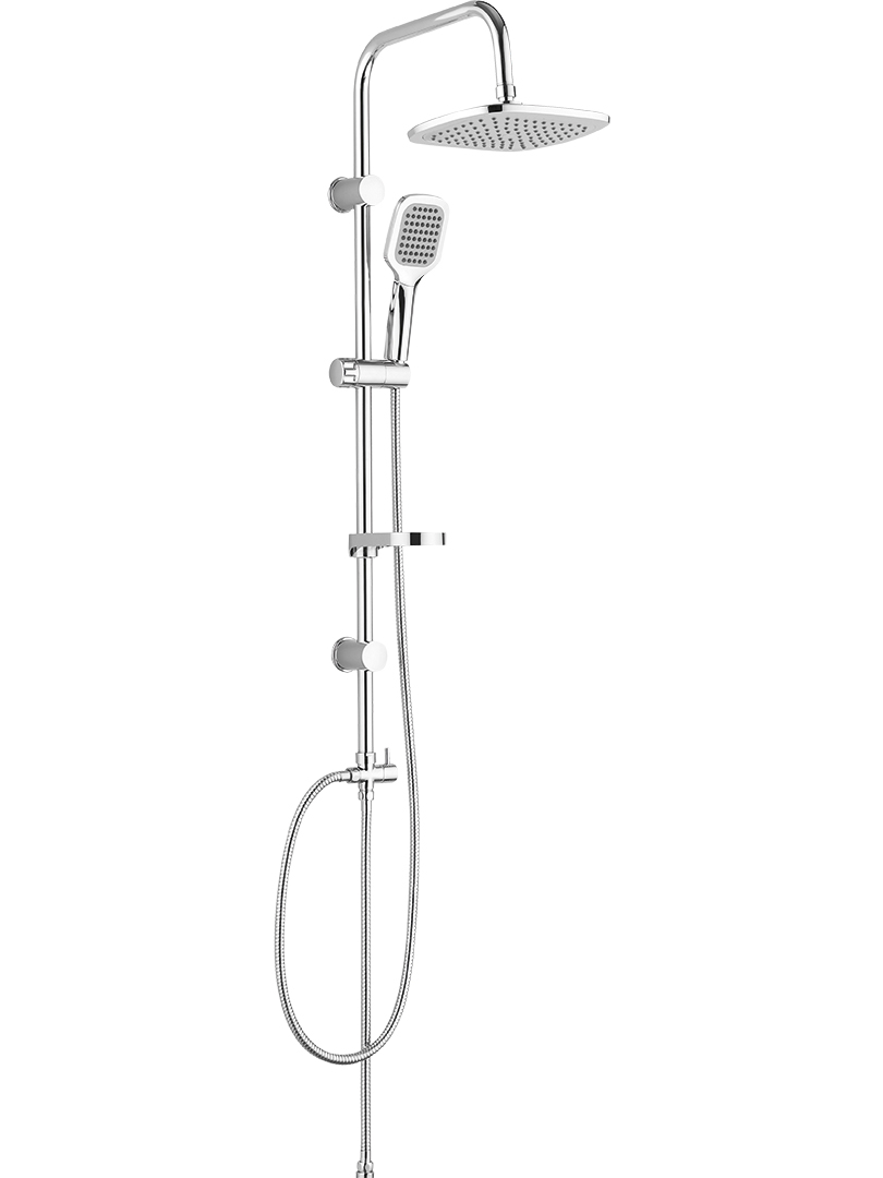 Kuchinox Borgo zestaw prysznicowy ścienny z deszczownicą chrom PKG00KX