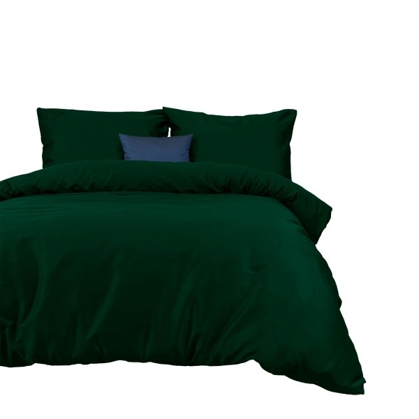 Pościel satynowa DARYMEX kolekcja Satynlove 160x200 wz. Zieleń butelkowa 036