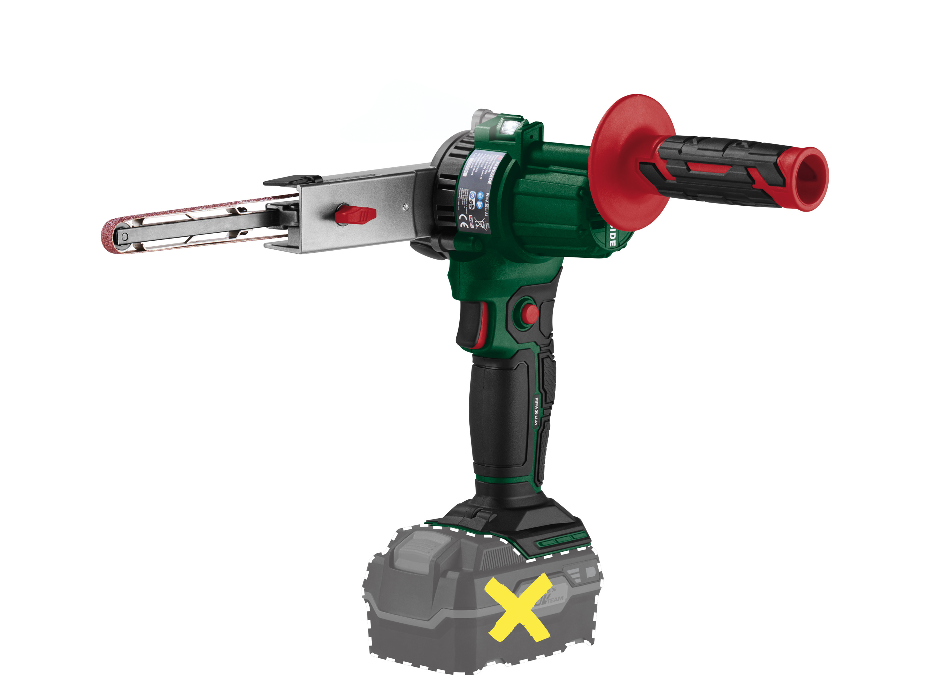 Parkside Akumulatorowy pilnik taśmowy, 20 V, Pbfa 20-Li A1 bez akumulatora i ładowarki