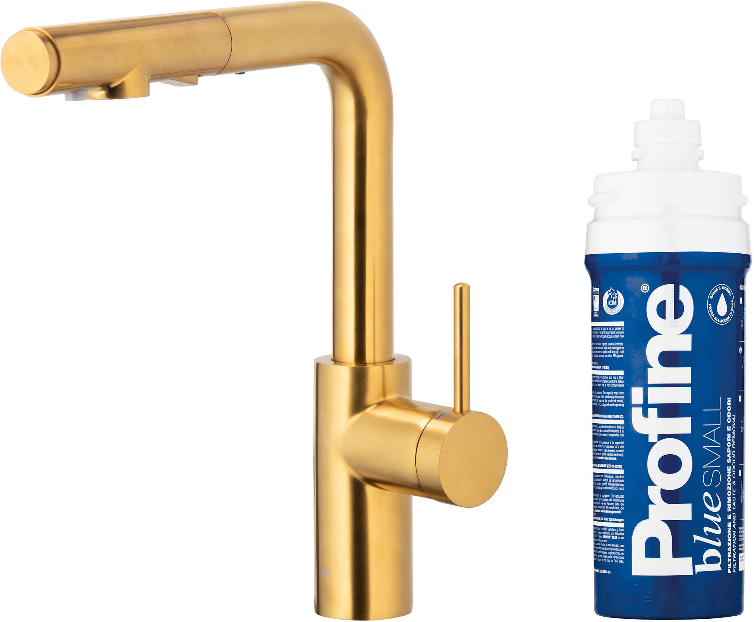 Darmowa Dostawa - Bateria kuchenna z filtrem stojąca złoto/stare złoto KFA Armatura Duero 662311331