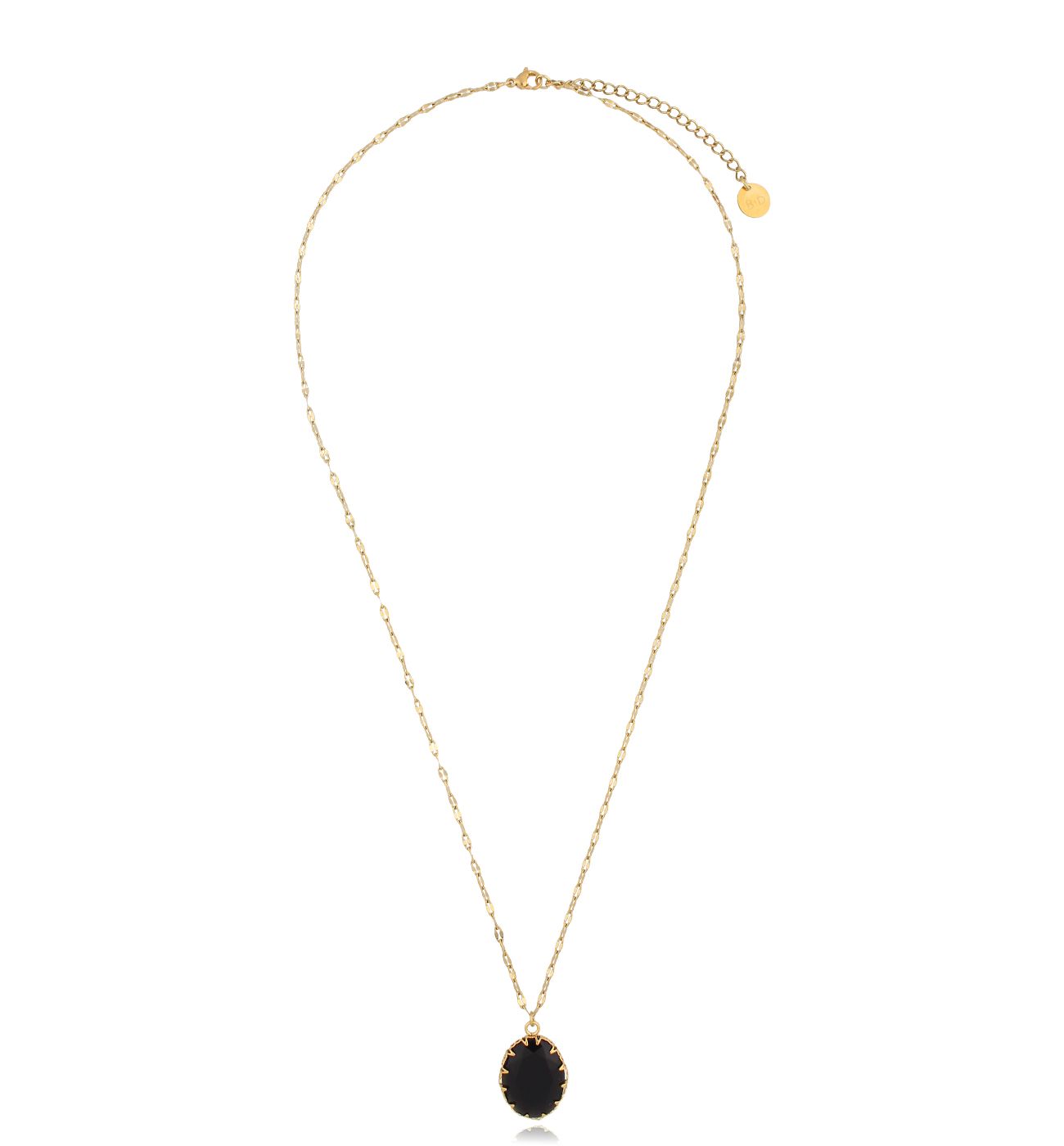 Naszyjnik długi z czarną zawieszką Gunn NSY0028 - By Dziubeka