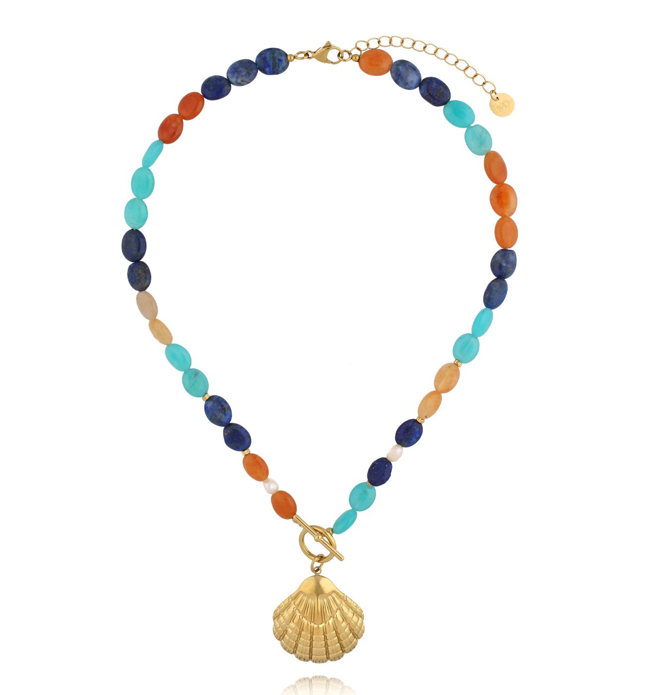 Naszyjnik kolorowy z muszlą NSC0656