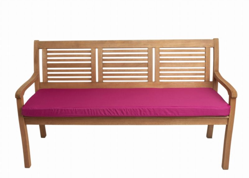 Poduszka ogrodowa na ławkę, Setgarden, 120x50x7cm, różowa poduszka na siedzisko zdejmowany pokrowiec, Flat 1szt