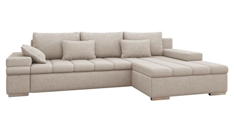 Narożnik z funkcją spania MIRJAN 24 Bangkok Premium prawy kość słoniowa 1 szt.