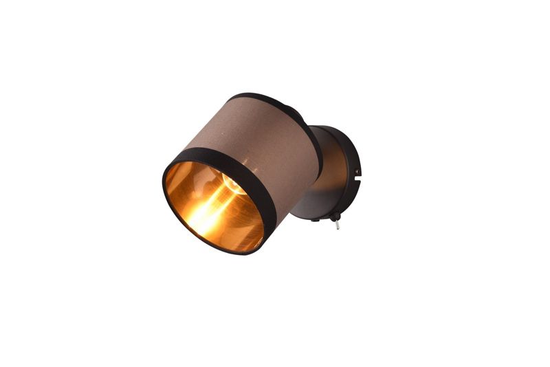 Lampa sufitowa RL Davos czarno-szara-odcienie szarości-brązowa 1 x E14 x 10W wym: 21 x 12 x 12 cm - 1 szt.