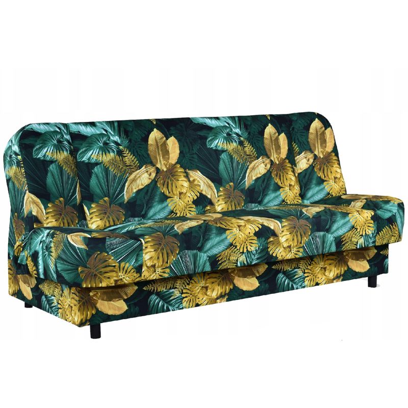 Kanapa do salonu rozkładana Family Meble Sara Print liście 1szt