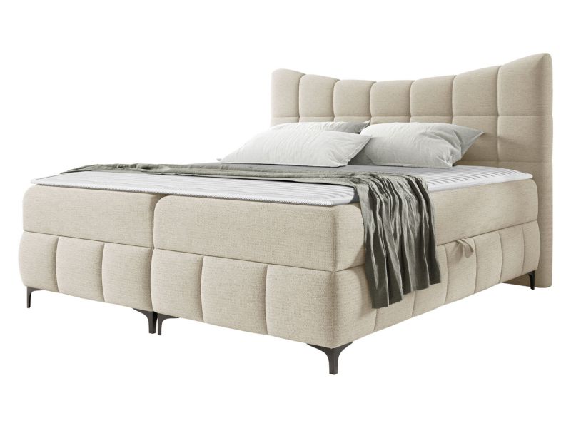 Łóżko kontynentalne MIRJAN 24 Nova 160x200 kremowy 1 szt.