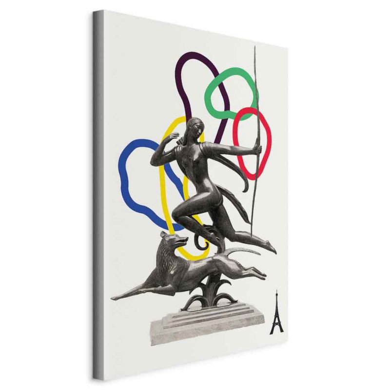 Obraz Artgeist Kobieta z psem 40 x 60 cm flizelina 1 szt