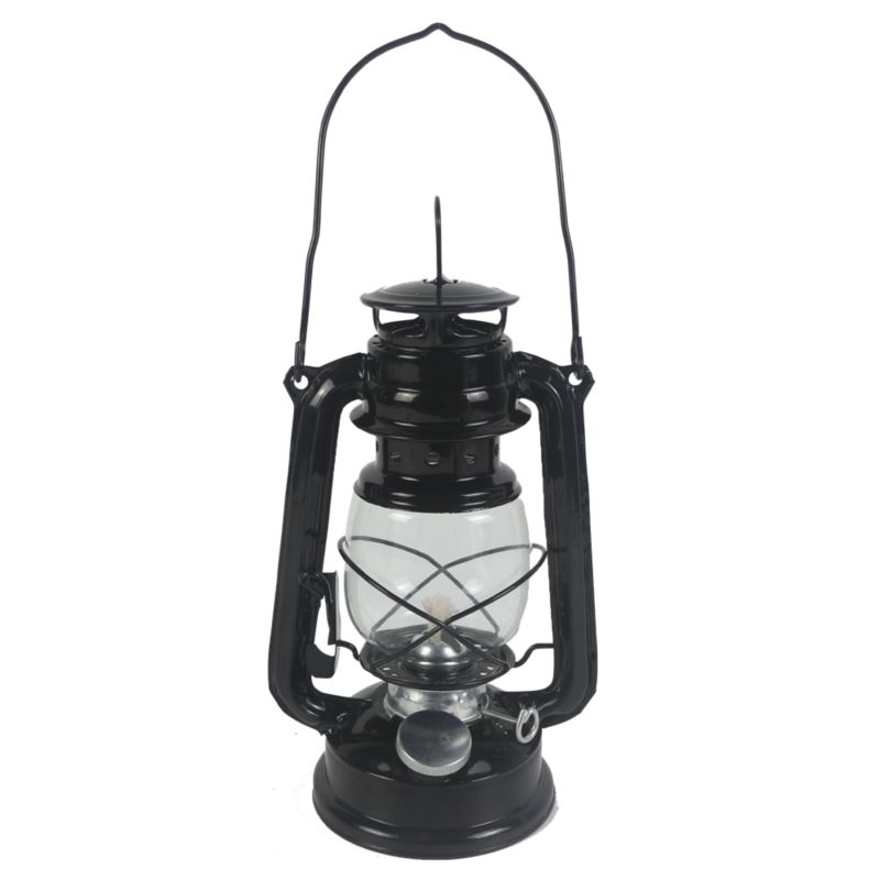 Lampa parafinowa czarna 24 cm