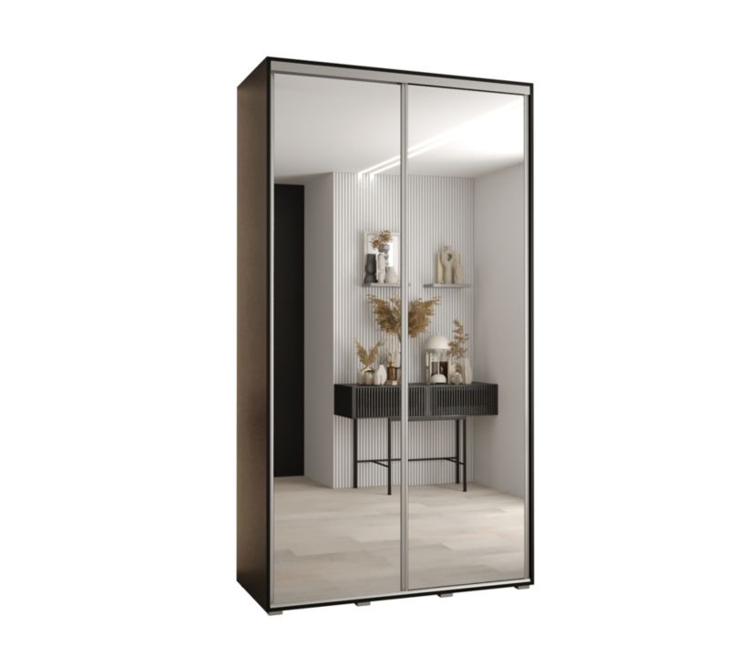 Szafa przesuwna Abiks CANNES 2 130 gł 45 czarny/czarny/srebrny 1szt.