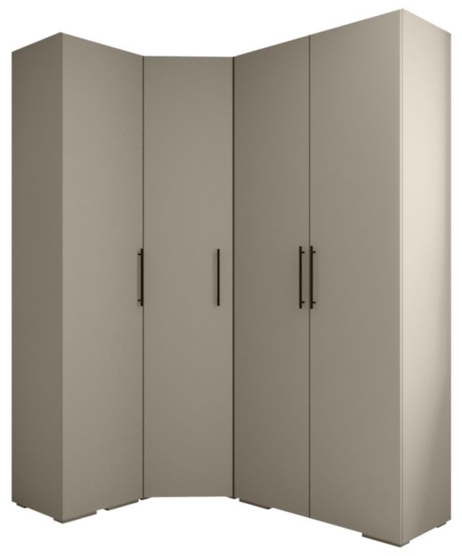 Garderoba wysoka do przedpokoju Abiks INOVA 3 Z3 kaszmir+czarny 1 szt.