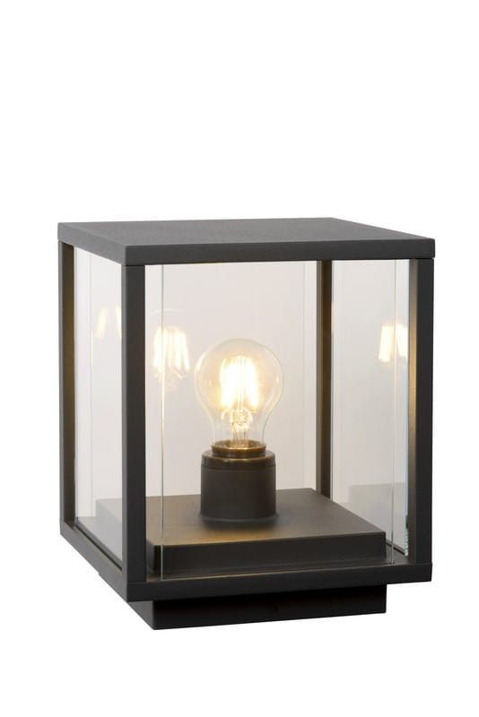 Lampa ogrodowa stojąca Lucide Claire czarno-transparentna 1 x E27 x 15W IP54 wym: 24,5 x 20 x 20 cm - 1 szt.