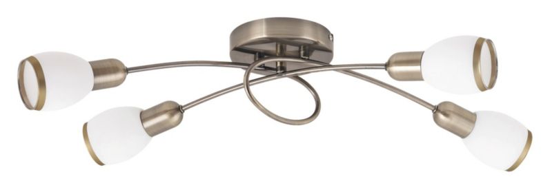 Lampa sufitowa wisząca Rabalux Elite brązowo-biała wym: 14 x 66 x 66 cm 4xE14 x 1 szt.