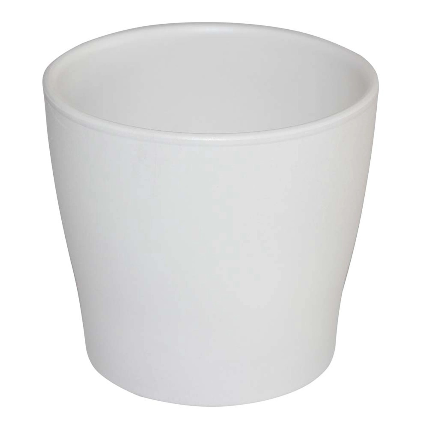 Ceramik Donica Toskania biała struktura - śr. 19 cm