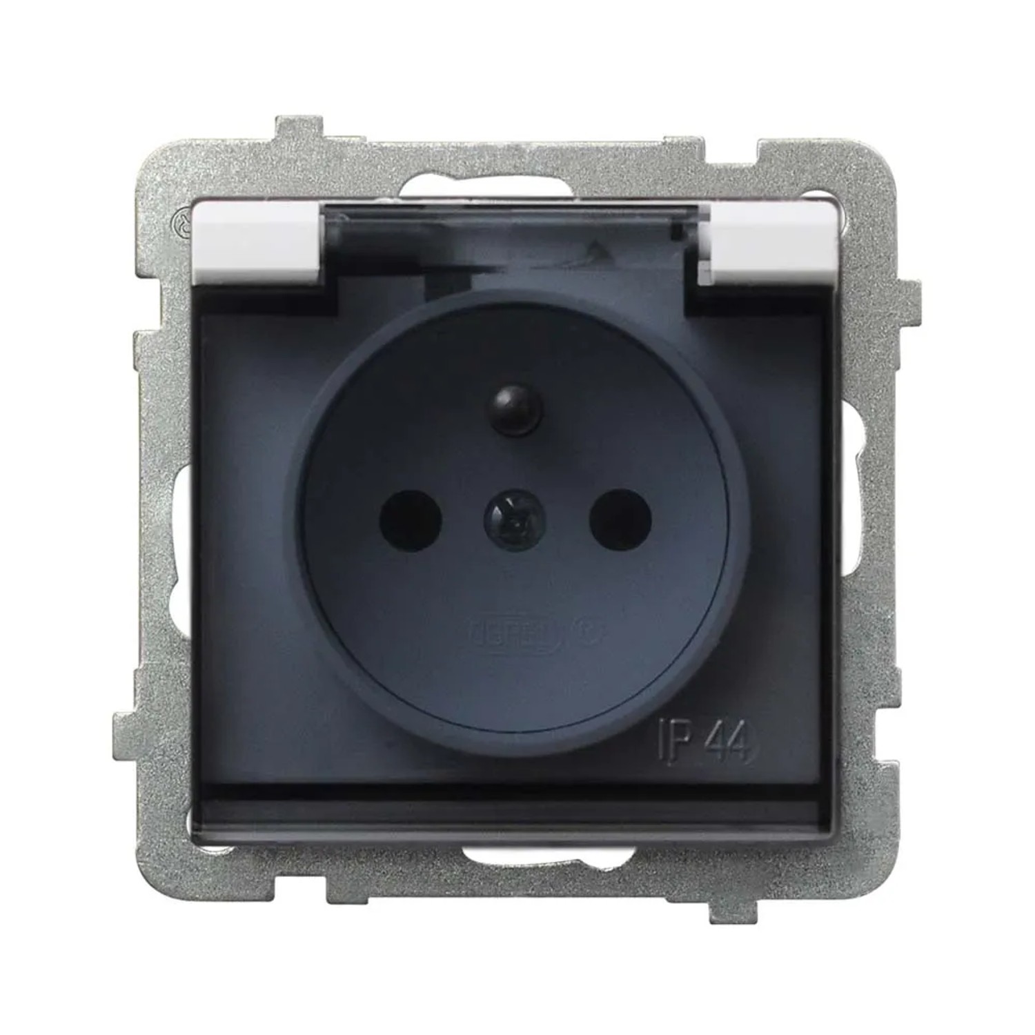 Gniazdo pojedyncze Sonata IP 44 z uziemieniem biel