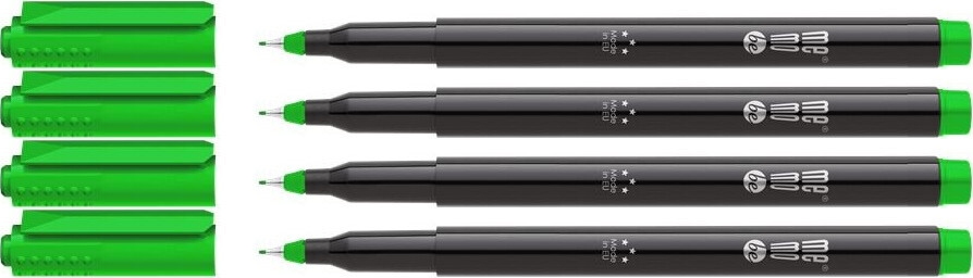 4x Marker permanentny MemoBe OHP MM250 S, okrągła, 0.3mm, zielony