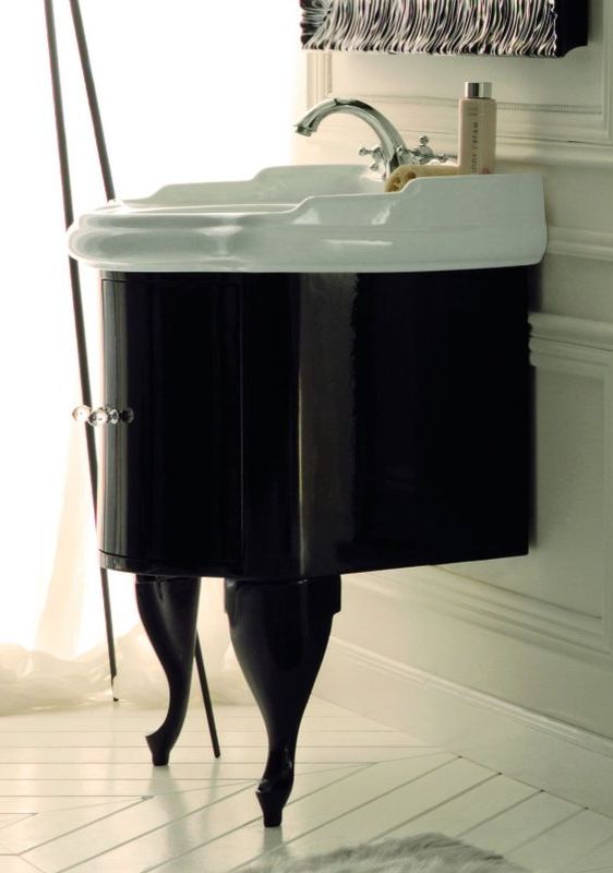 Kerasan Retro szafka 69 cm podumywalkowa stojąca czarna 7361K1