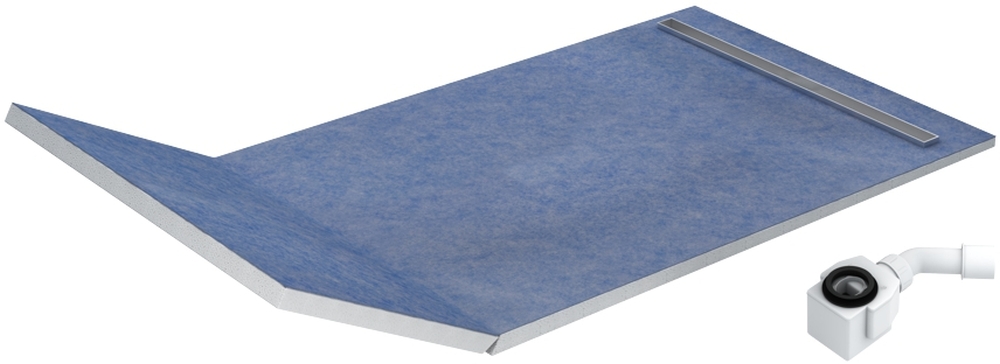 Schedpol Slim Lux brodzik podpłytkowy 130+50x80 cm Steel Slim 10.114/OLSL