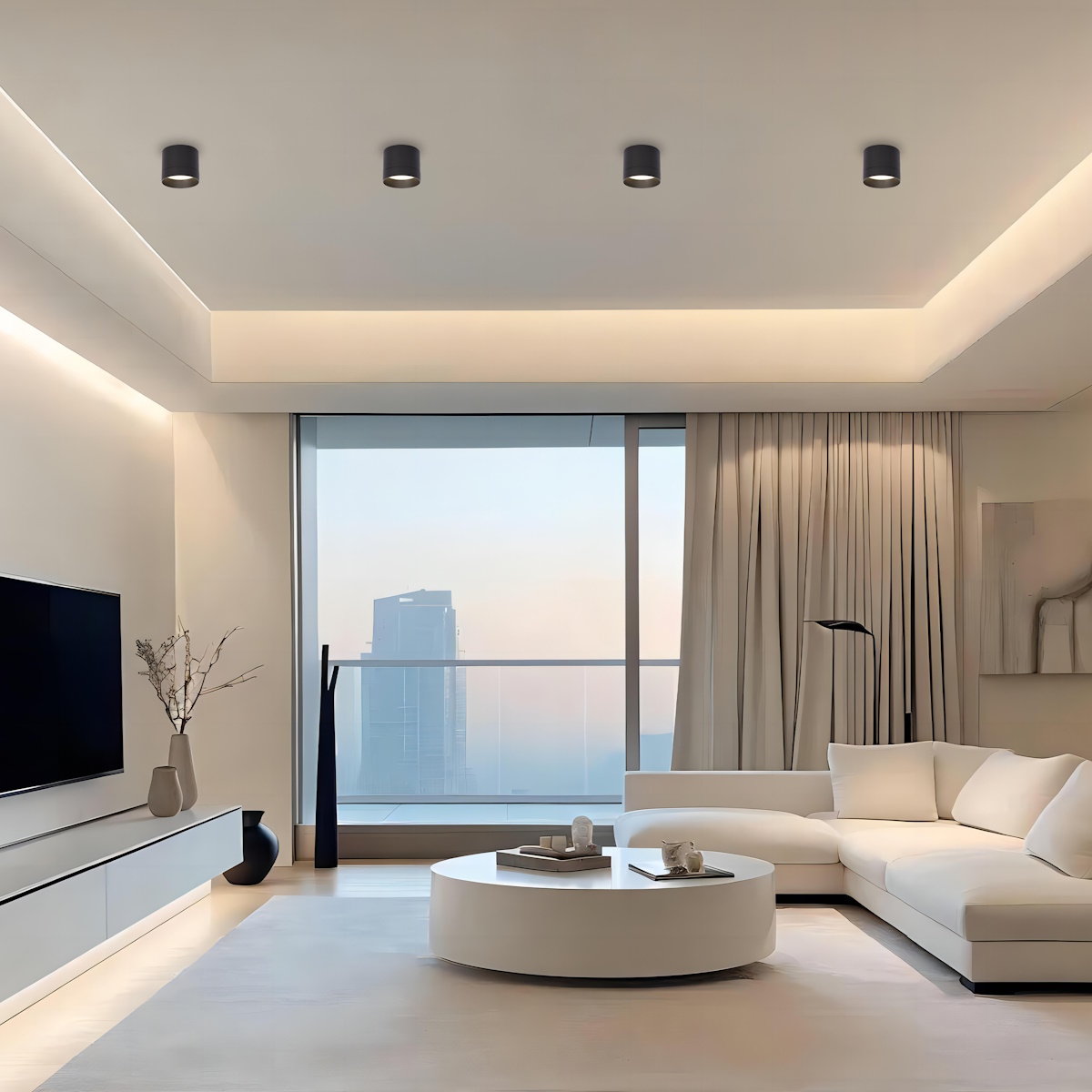 Light Prestige Kendal lampa podsufitowa 1x7 W czarna LP63311SMLBK