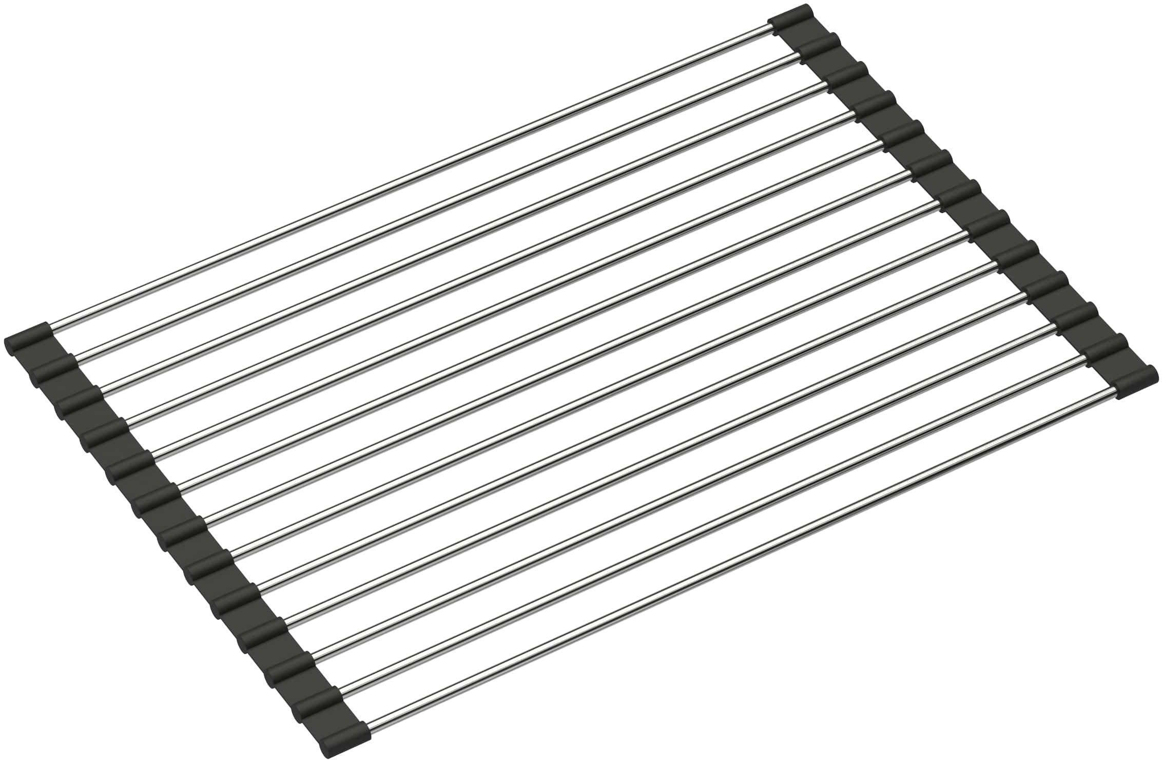Quadron Q mata ociekowa 38x25 cm stal/czarny R3825BL_MP - Wysyłka w 24h
