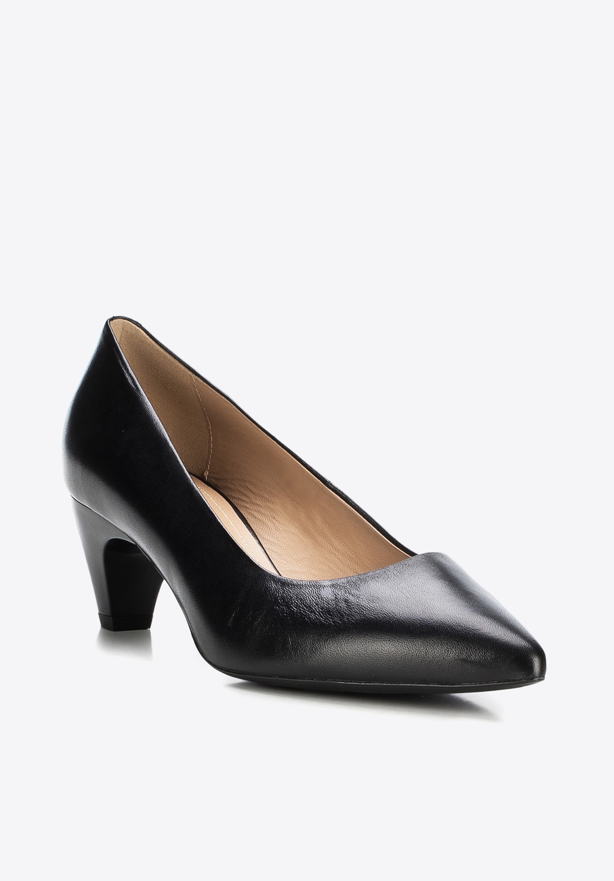 Damskie czółenka skórzane klasyczne