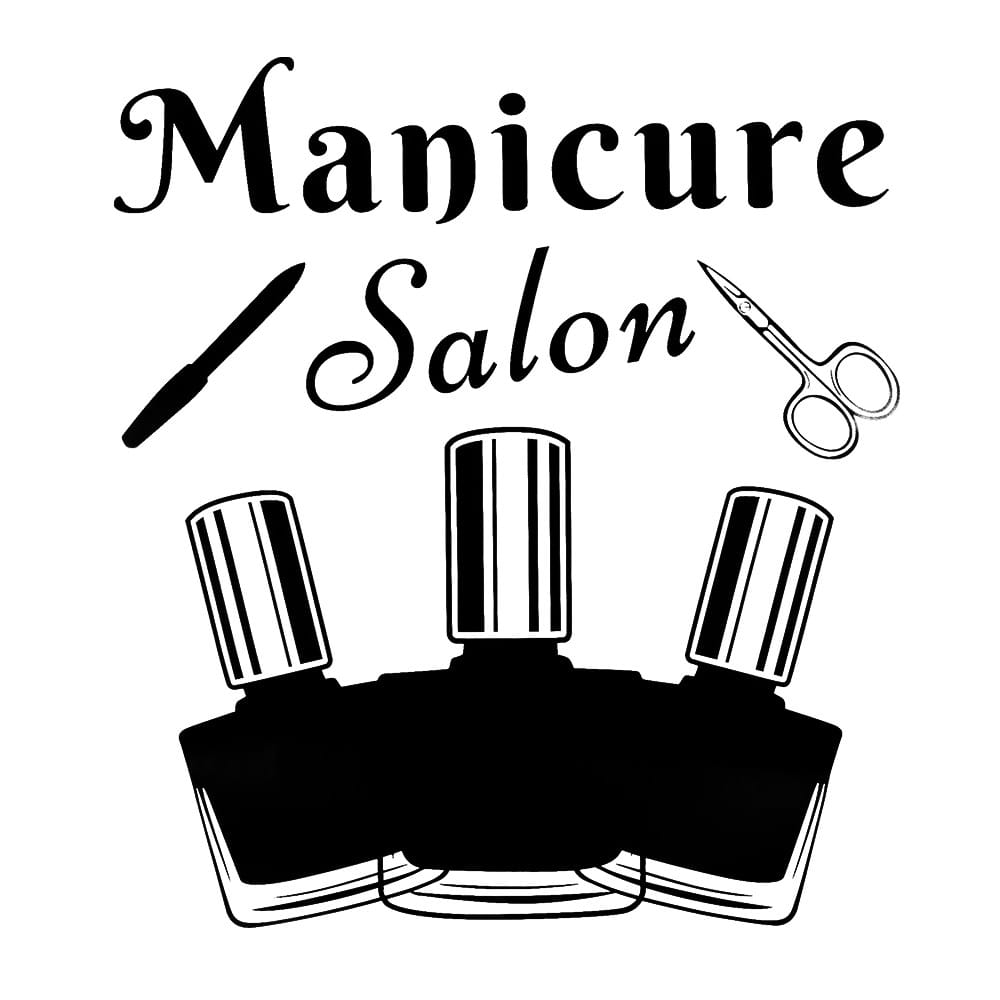 Naklejka do salonu na ścianę duża samoprzylepna Salon manicure 57x65cm