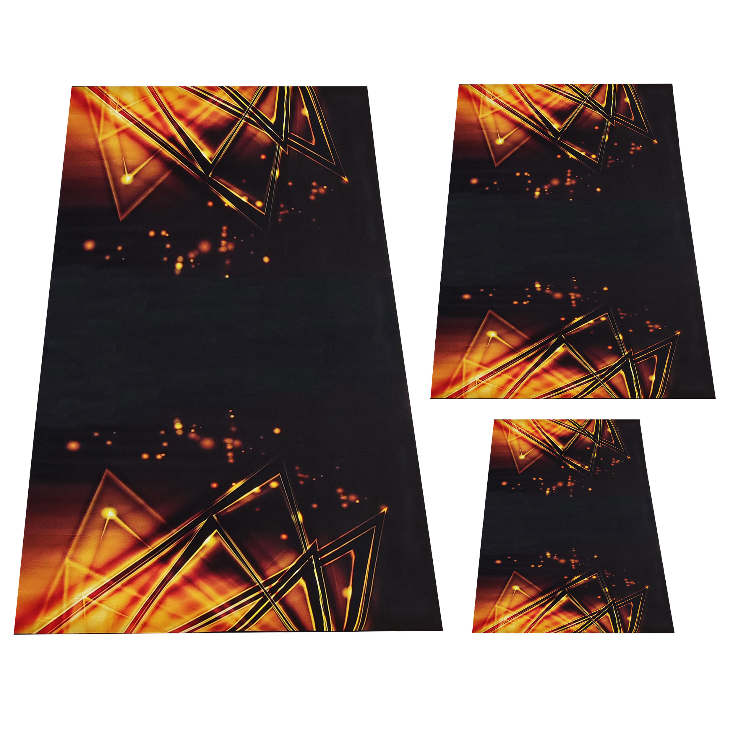 Komplet Trzech Dywaników Antypoślizgowych Black And Gold 14N