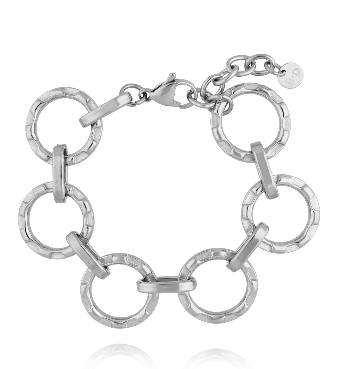 Bransoletka srebrna z kółeczkami BSY0338 - By Dziubeka
