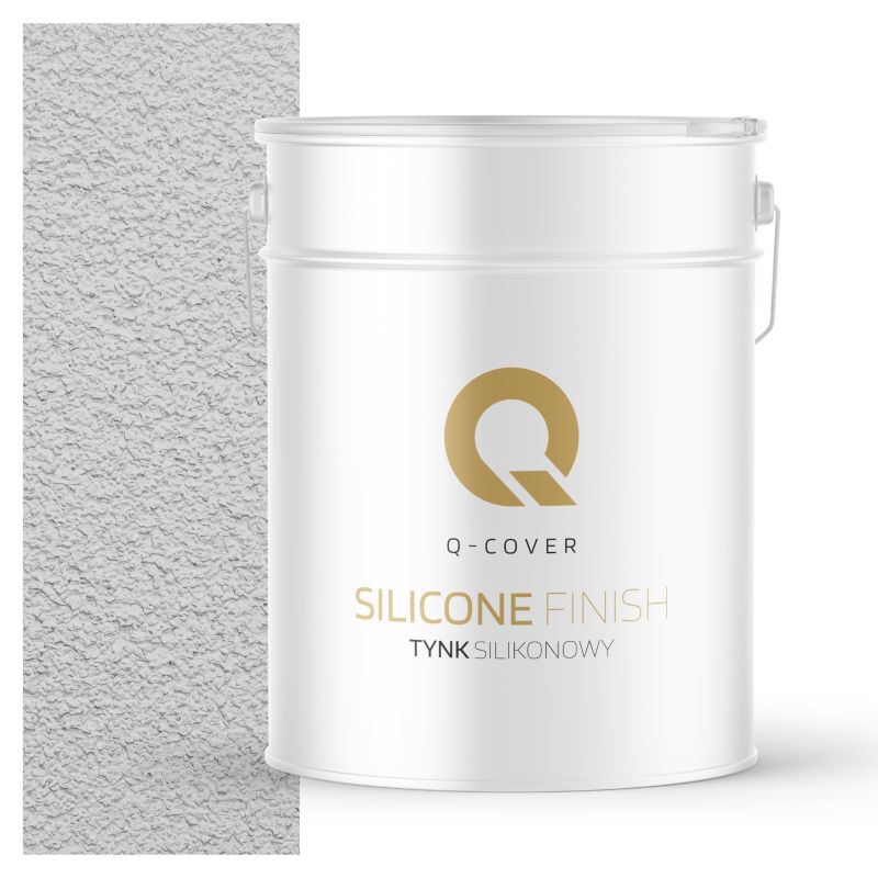 Tynk Silikonowy Elewacyjny Baranek 2.0mm Q-Cover Biel złamana w szarość F251 15KG