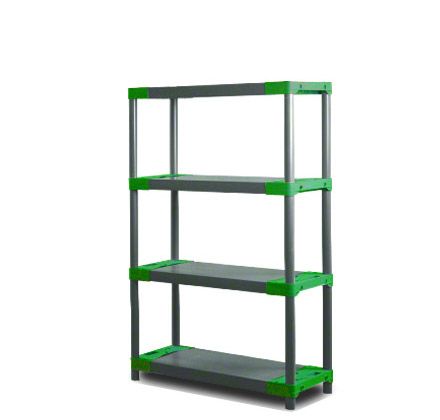 Regał plastikowy MODO24 zielony wzmocniony 138x150x46 cm 97% recykling eco 1 szt.