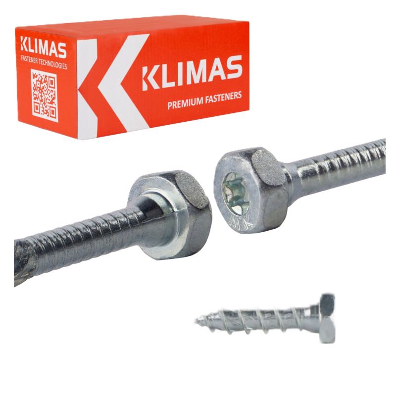 Wkręty do łączników Klimas WKCH Łeb sześciokątny Stal 8x40 mm 50szt