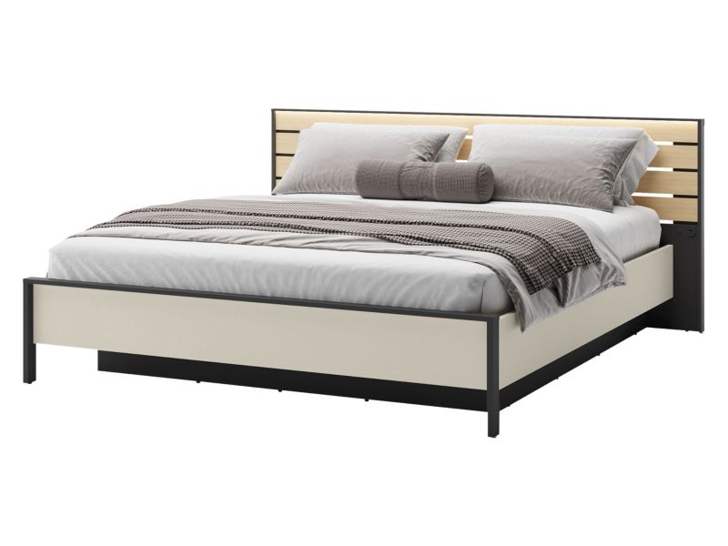 Łóżko z pojemnikiem na pościel MIRJAN 24 Enna 180 EN02 beż piaskowy 1 szt.