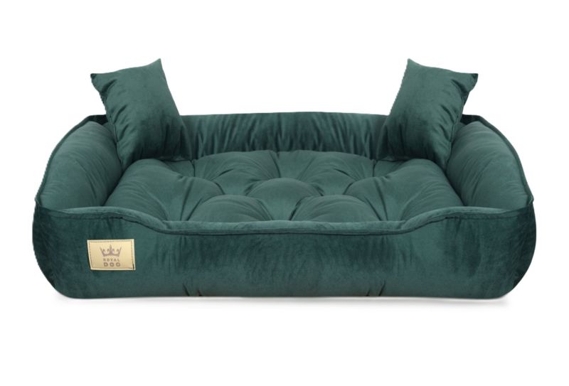 Legowisko dla psa kojec Aio Factory welur ciemnozielony 75x65 cm 1szt