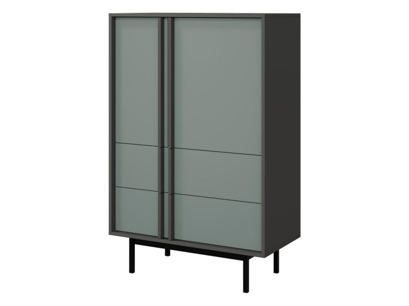 Regał mały MIRJAN 24 Alsy 5 antracyt + aloes 1 szt.