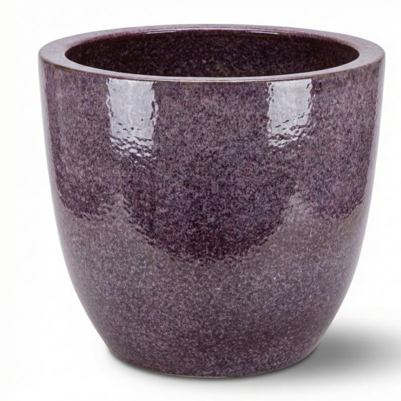 Doniczka ceramiczna Provencelia LANCELOT szkliwiona mrozoodporna 29 x 26 cm Liliowy jesienny 1szt