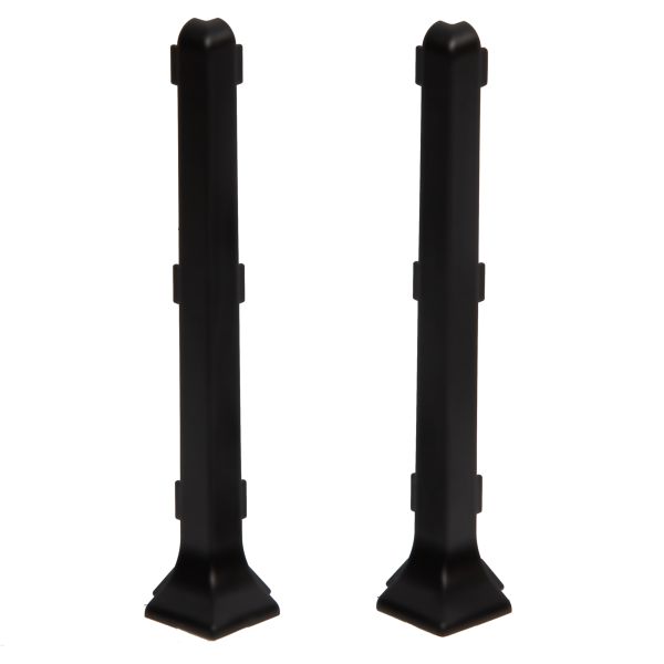 Narożnik zewnętrzny do listwy Cezar aluminiowej czarny mat 10x100x0,5mm PVC 1 kpl.