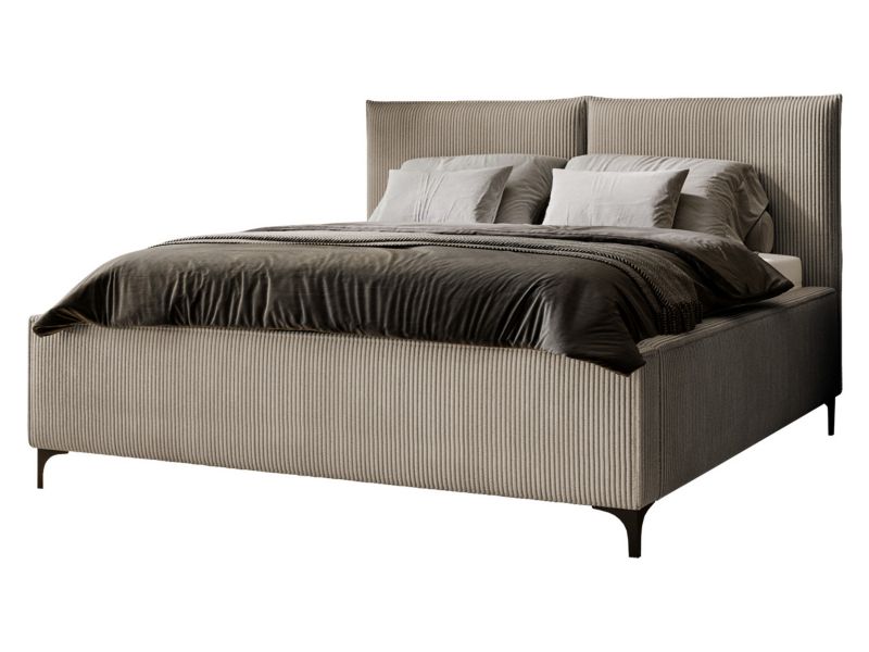 Łóżko tapicerowane MIRJAN 24 z pojemnikiem Leon Sztruks 120 cappuccino 1 szt.