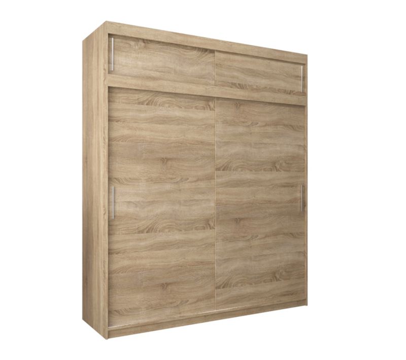Szafa przesuwna Garderoba Abiks Tokyo 200 sonoma + sonoma z nadstawką 1 szt.