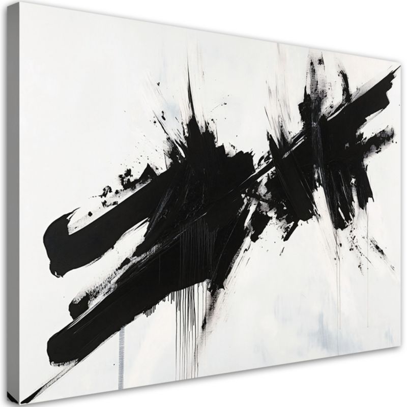 Obraz na płótnie Feeby Industrialna Loftowa Abstrakcja Czarno Biała 120x80cm 1szt