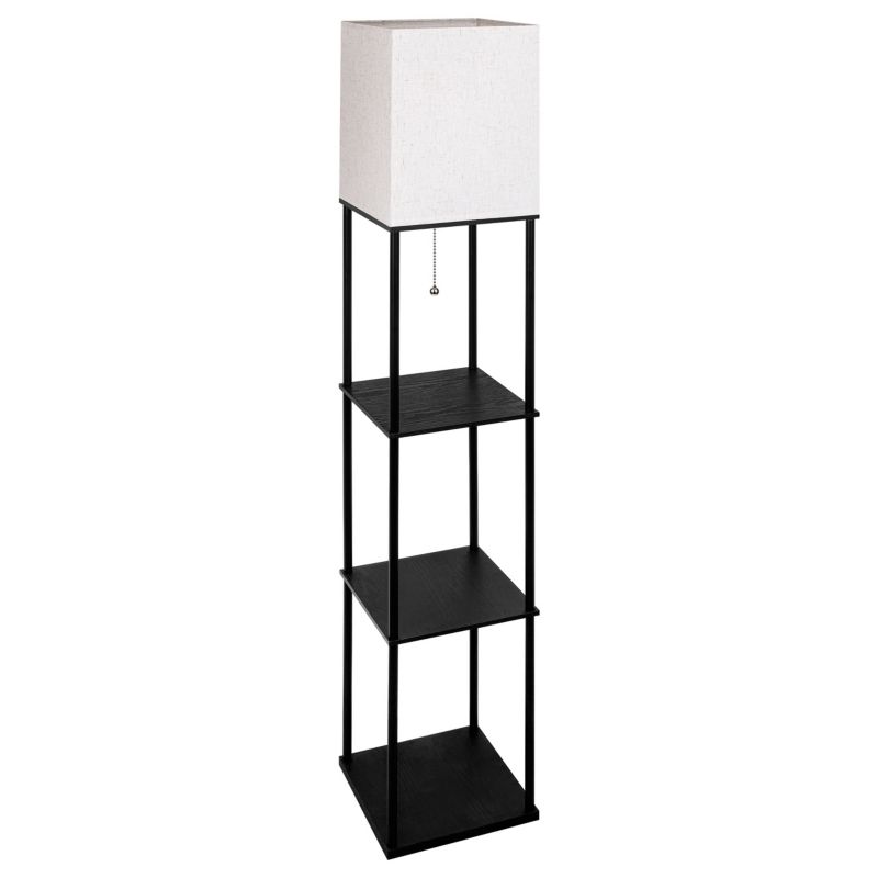 Lampa podłogowa E27 LED MasterLED Ganto 2 160 cm IP20 stojąca półki czarna 1 szt.