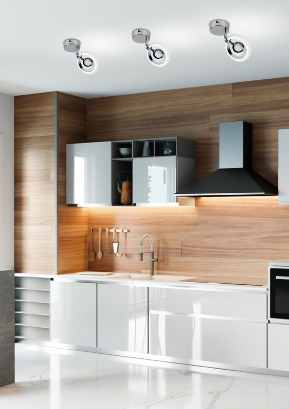 Chromowany kinkiet ścienny LED 1x6W ciepła barwa do salonu CELT