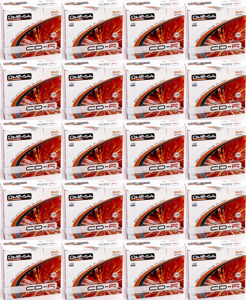 20x Płyta CD-R Omega Freestyle Slim, do jednokrotnego zapisu, 700MB, 10 sztuk