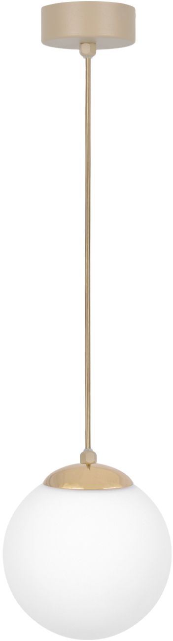 Kaja Savia lampa wisząca 1x10 W biała-złota-beżowa K-5790