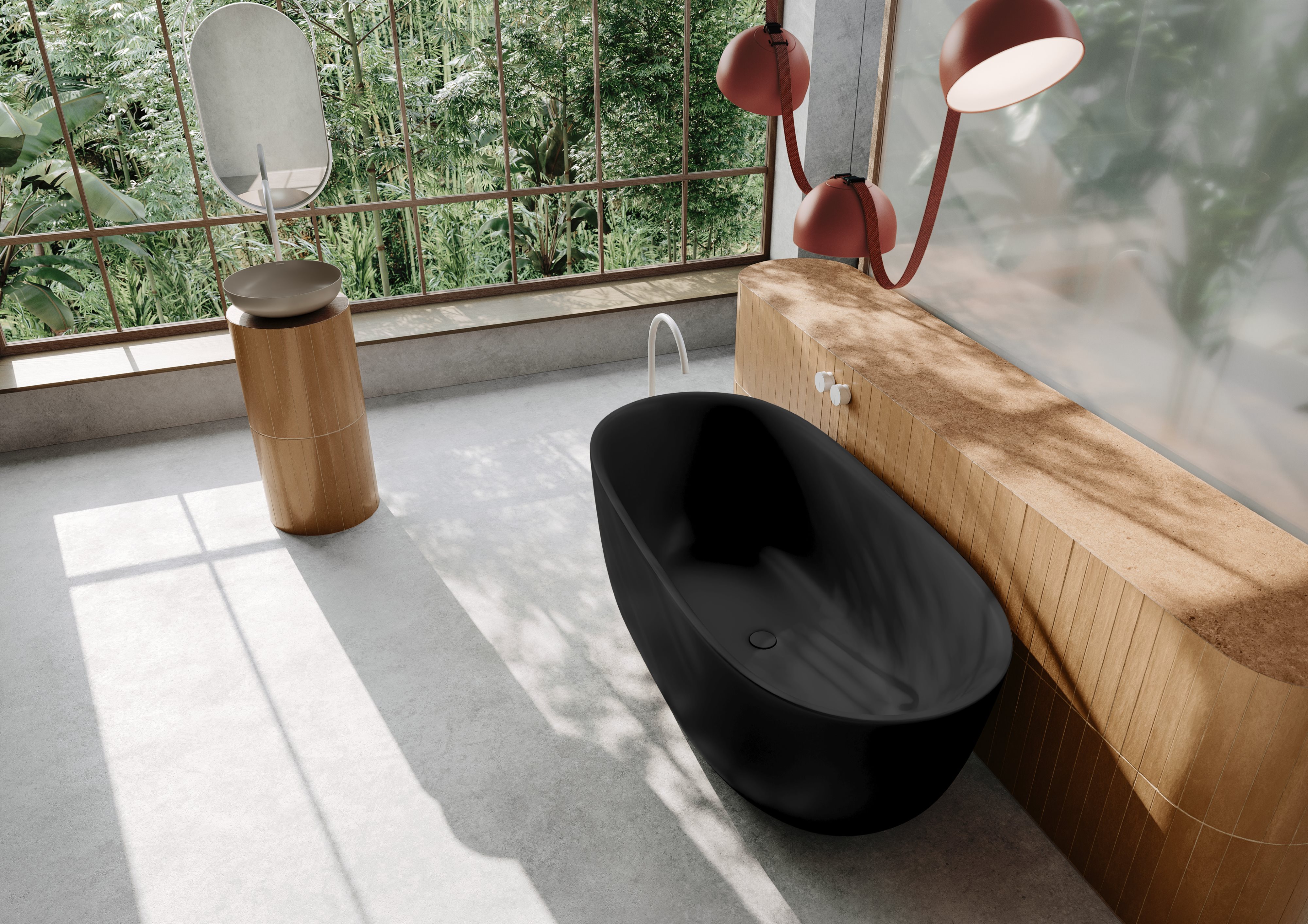 Kaldewei Meisterstück Oyo Duo wanna wolnostojąca 173x82 cm owalna model 1051-4034 czarny mat 100 205143530676