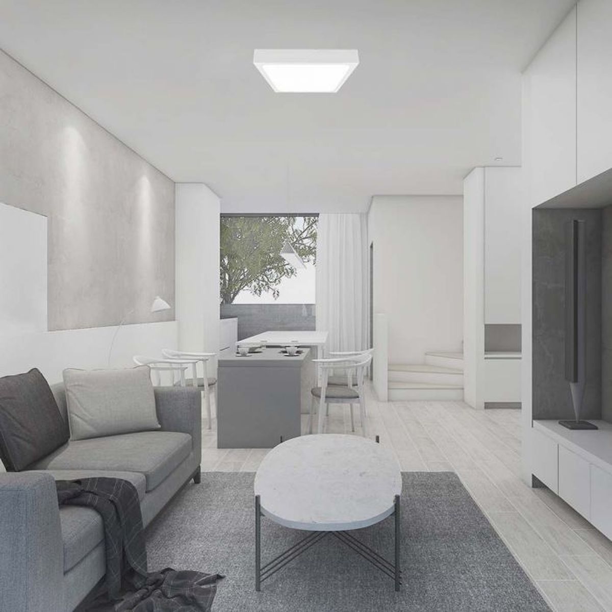 V-TAC plafon 1x24W LED biały 7667