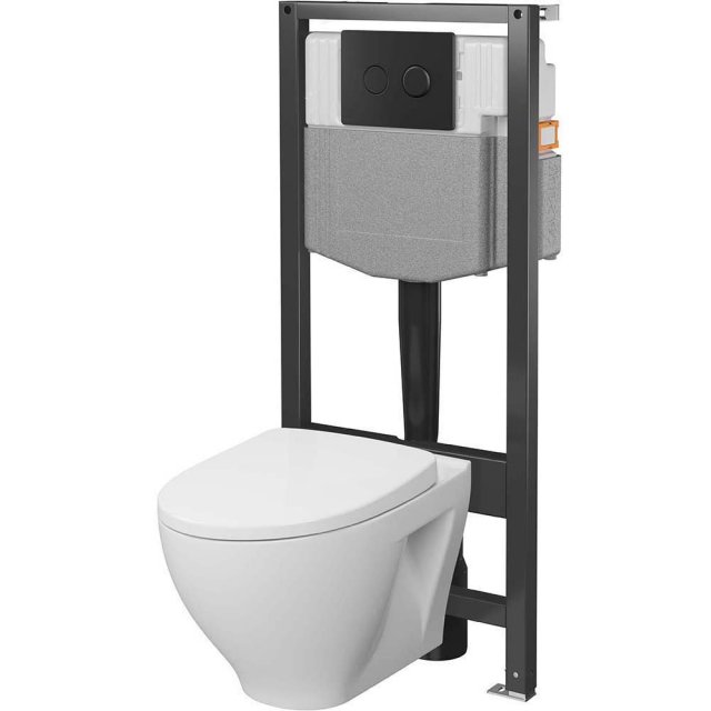 CERSANIT Zestaw podtynkowy SYSTEM 50 pneumatyczny, miska NIKO, deska,